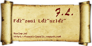 Füzesi László névjegykártya