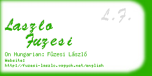 laszlo fuzesi business card