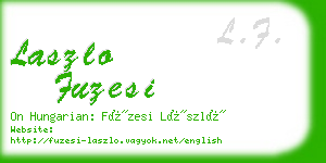 laszlo fuzesi business card